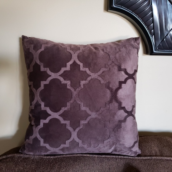 2 Brand New 16" Velvet Square Dark Brown  Cushions With Zippers - Picture 3 of 3